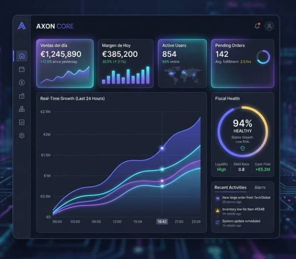 Axon ERP Reportes de Crecimiento